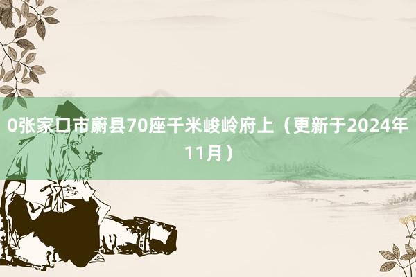 0张家口市蔚县70座千米峻岭府上（更新于2024年11月）